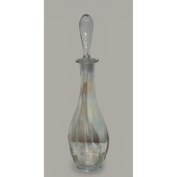 Source Unknown Other - Vintage Toscany‎ Handblown  Iridescent Decanter Genie Bottle With Stopper 15"